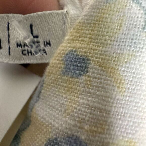 New Abercrombie & Fitch Women's Large Blue Yellow Romper Floral Fit to Flatter - Picture 8 of 11